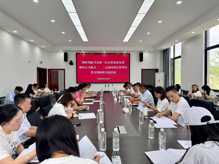 雅西公司机关第一第二党支部同荥经管理处党支部开展交流座谈
